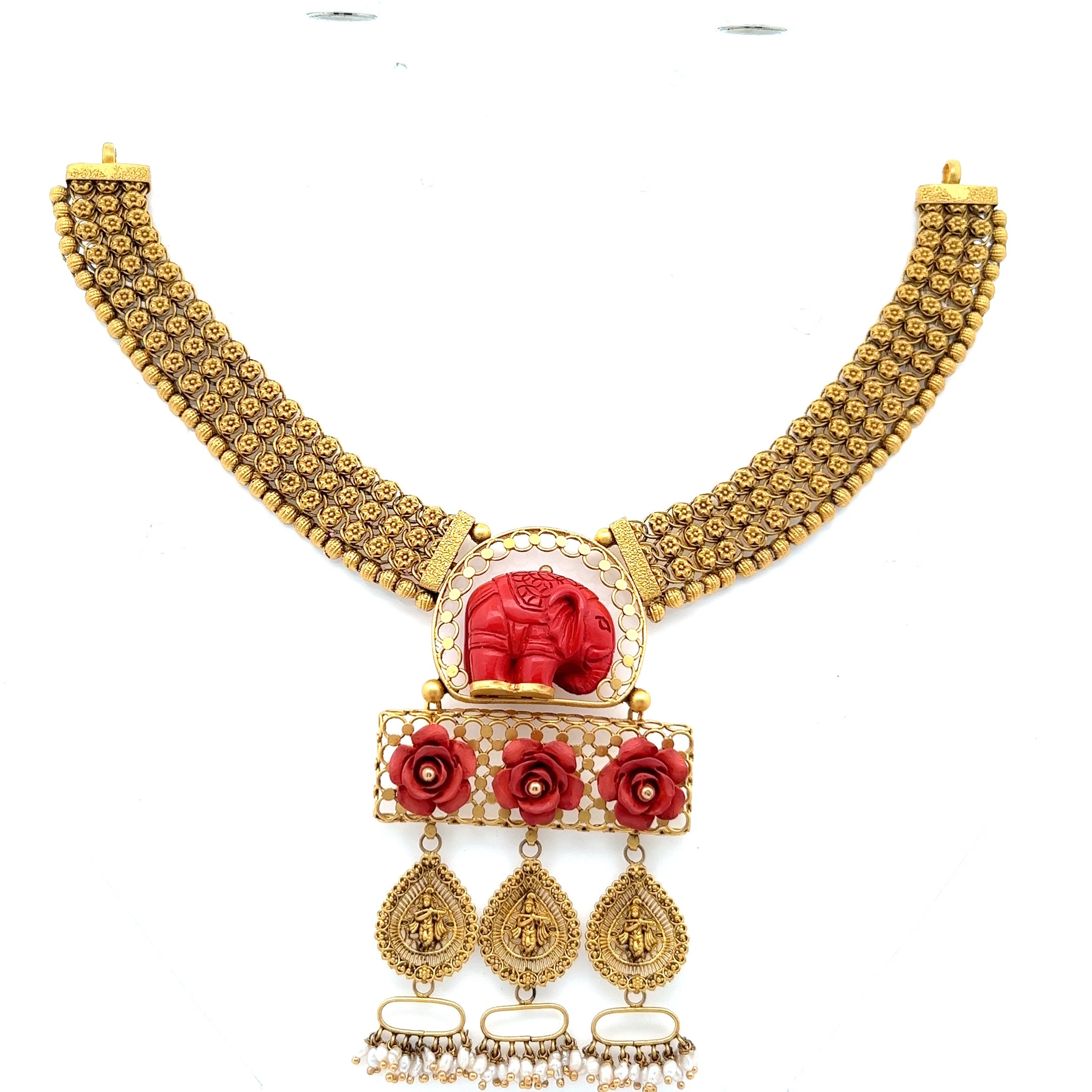 Hira Gold Necklace Set