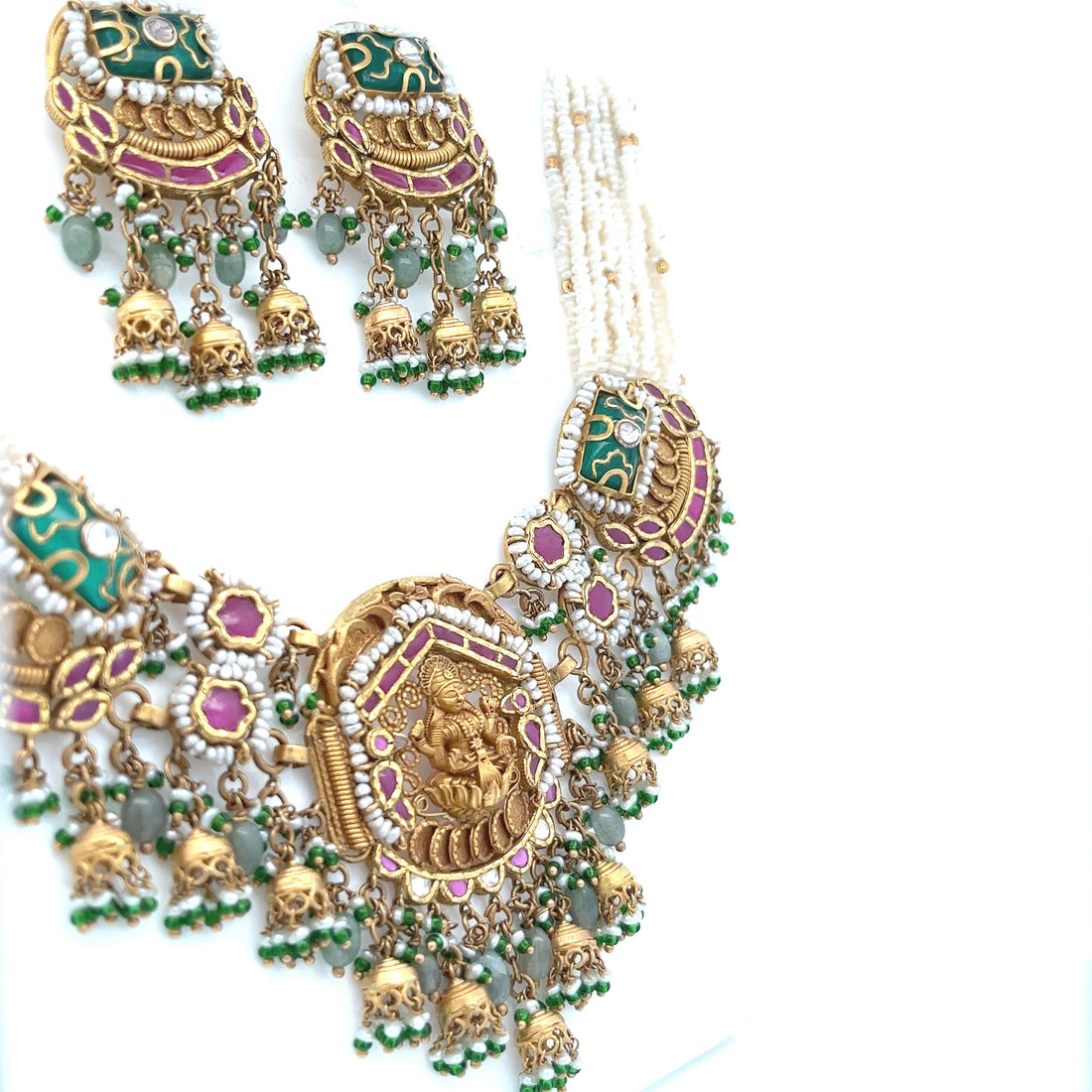 Priti Gold Necklace Set