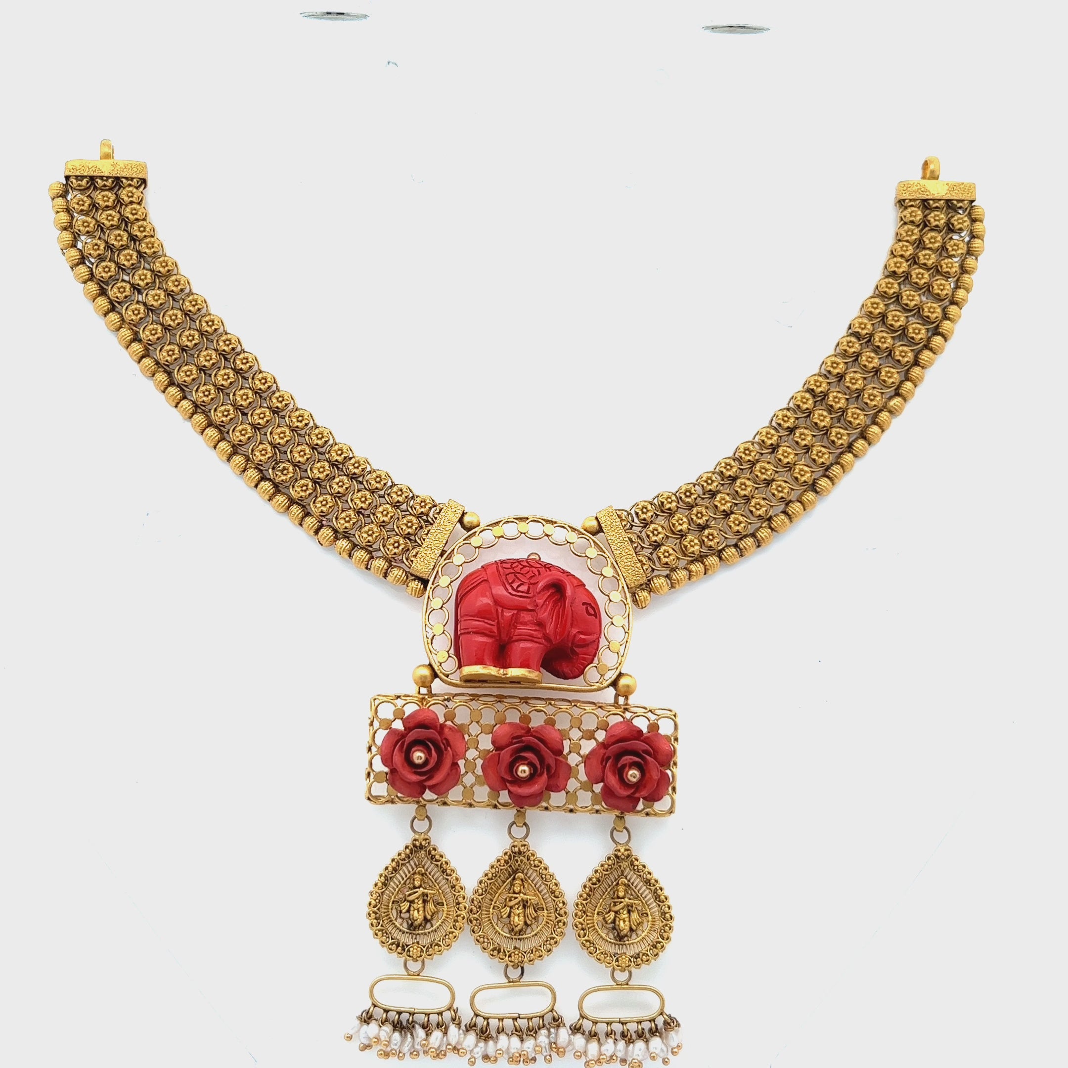 Hira Gold Necklace Set
